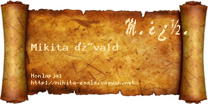 Mikita Évald névjegykártya